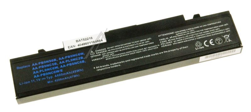 11,1V-4400MAH LI-ION NOTEBOOKAKKU FÜR SAMSUNG
