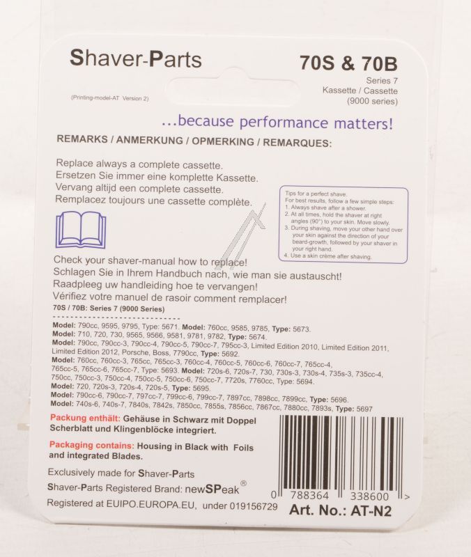 SCHERTEILEKASSETTE SILBER ALTERNATIV FÜR BRAUN 70S UND 70B