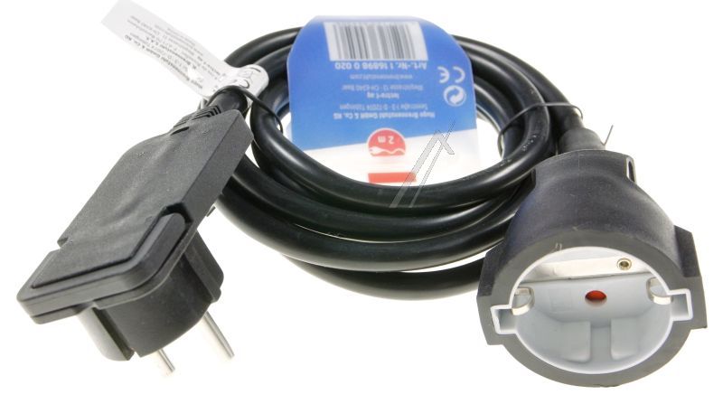 1168980020 QUALITÄTS-KUNSTSTOFF-VERLÄNGERUNGSKABEL MIT FLACHSTECKER 2M