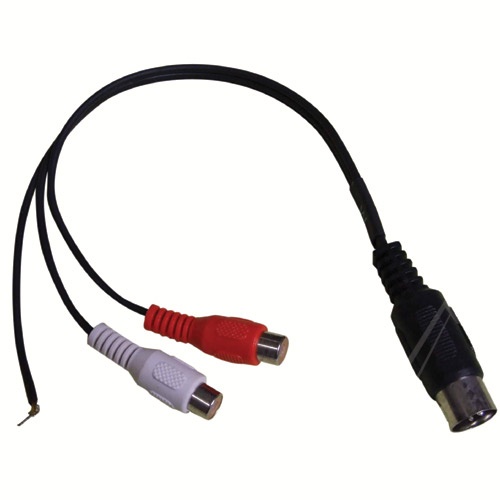 5POL-DIN-STECKER/2XCINCHKUPPLUNG + MASSEANSCHLUSS 0,2M