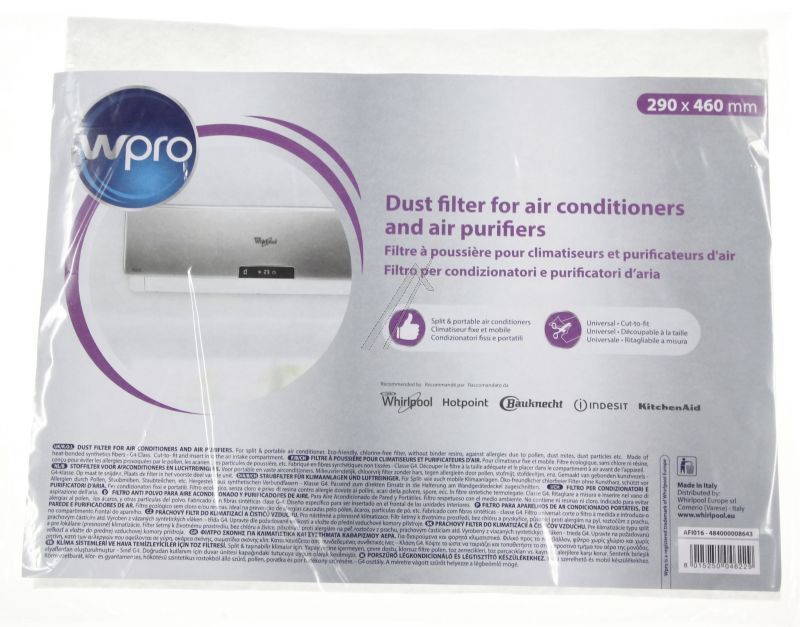 C00470748 484000008643 AFI016 UNIVERSALSTAUBFILTER FÜR KLIMAANLAGE A/C KESA 290X460MM