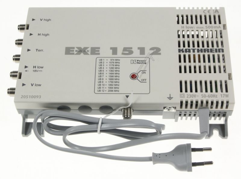 EXE 1512 20510093 EINKABEL-MULTISCHALTER 5 AUF 1X12 5-862 UND 4X 950-2150MHZ
