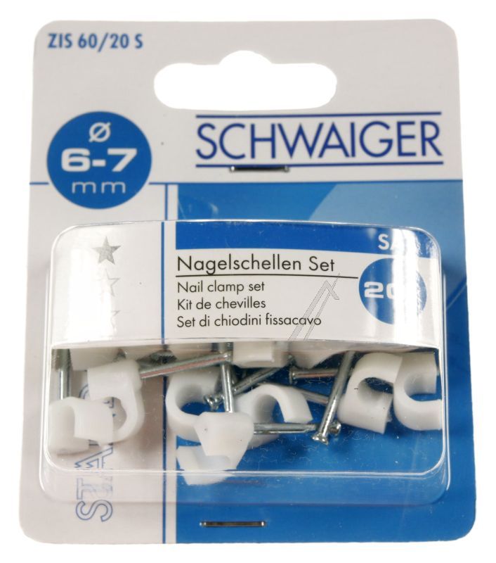 ZIS60/20S532 NAGELSCHELLEN 6-7MM 20ER SET WEISS