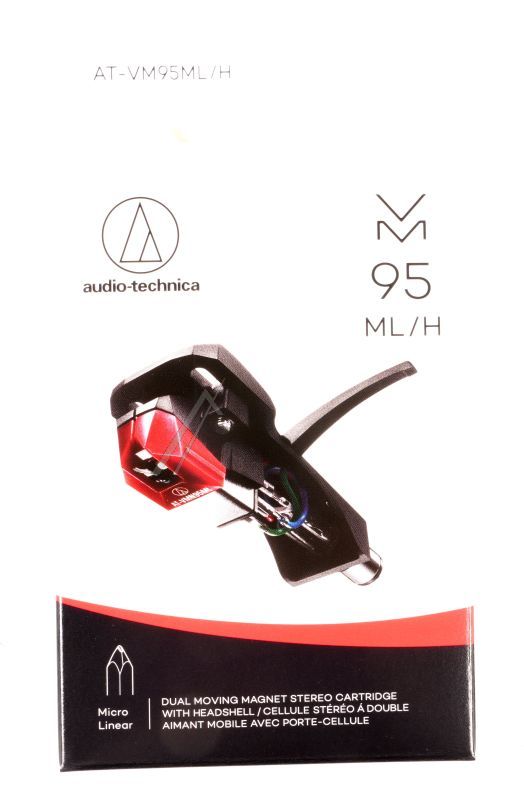 AT-VM95ML/H STEREO DUAL MM TONABNEHMER AUF AT-HS6 MONTIERT, MICROLINEAR