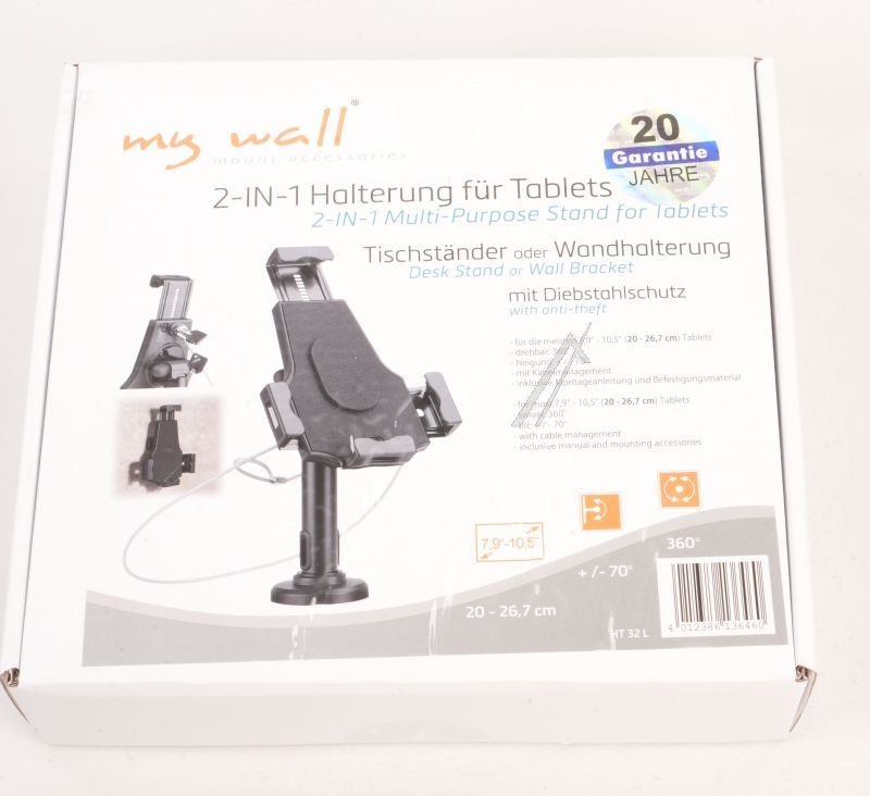 HT 32 2-IN-1 HALTERUNG FÜR TABLETS 7,9"-10,5" (20-26,7CM)