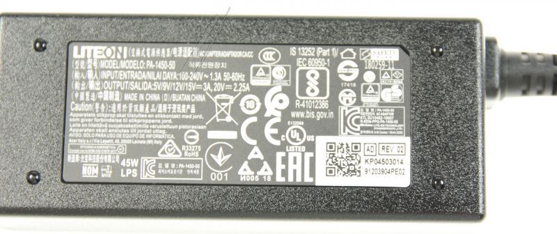 KP.0450H.012 ADAPTER 45W TYPE-C A045RP05P SCHWARZ