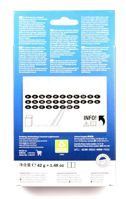 17006999 FRESHPROTECT™ ETHYLEN-ABSORBER STARTERKIT FÜR DEN KÜHLSCHRANK