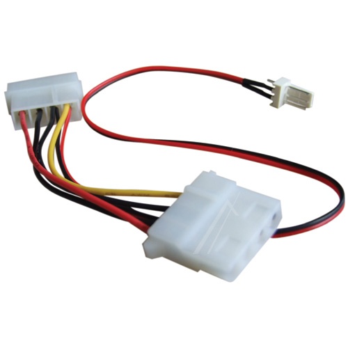 PC-STROMVERSORGUNGSKABEL, STECKER 5,25"/5,25" BUCHSE, 0,2M