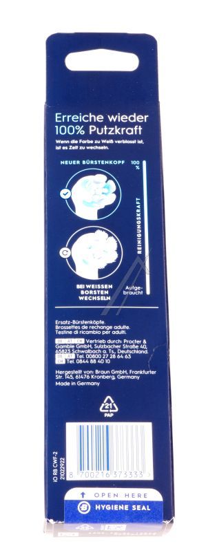 80782579 ORAL-B AUFSTECKBÜRSTEN IO ULTIMATIVE REINIGUNG 2ER, WEISS