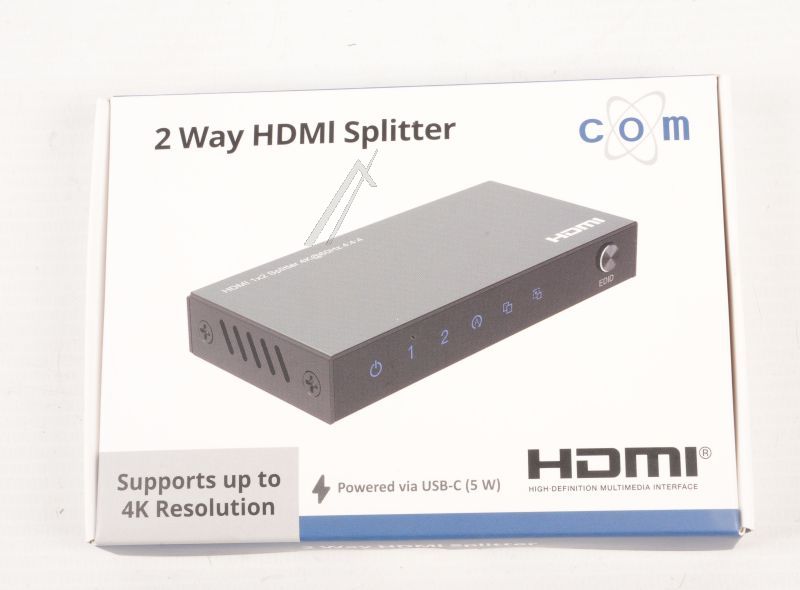HDMI-SPLITTER 1X2 MIT UNTERSTÜTZUNG FÜR 4K@60HZ, HDCP 2.3 UND EDID-STEUERUNG (COPY, AUTO, DOWNSCALER)
