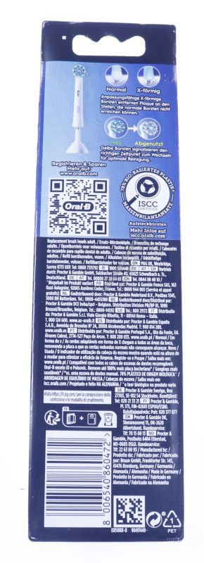 860472 BRAUN ORAL-B PRO CROSSACTION 8ER-PACK AUFSTECKBÜRSTEN, WEISS