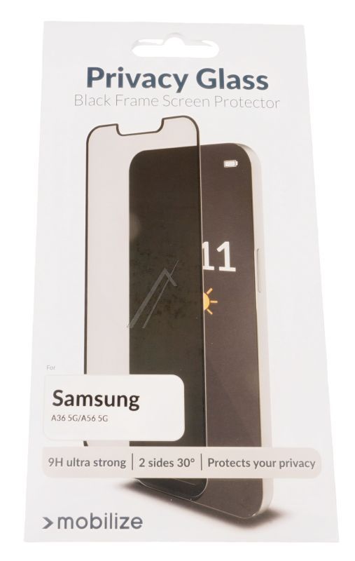58603 MOBILIZE PRIVACY GLASS SCREEN PROTECTOR SCHWARZ RAHMEN FÜR SAMSUNG GALAXY A36 5G/A56 5G