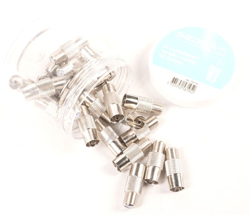 058195 ADAPTER F-KUPPLUNG AUF IEC-KUPPLUNG 25 STÜCK