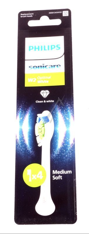 881606487010 HX6064/87 SONICARE W2 OPTIMAL WHITE BÜRSTENKOPF STANDARD WEISS 4 STÜCK