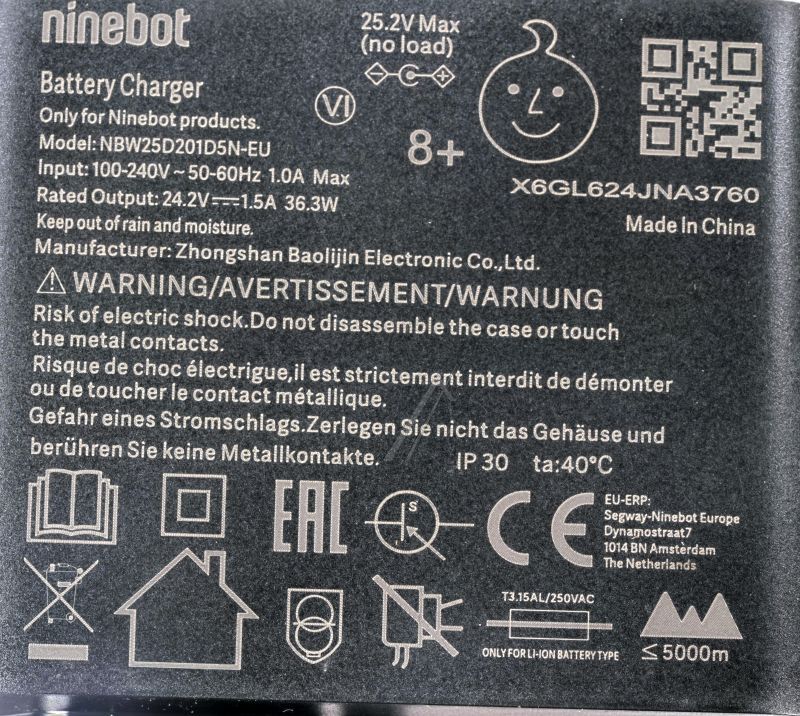 NBW25D201D5N-EU AB.05.14.00.0065 LADEGERÄT 24,2V 1,5A 36,3W