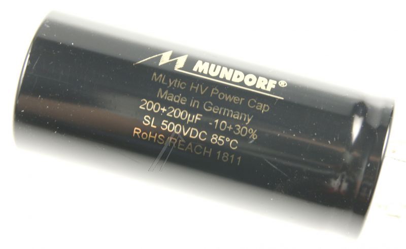 200+200UF-500V MLSL500-200+200 AUDIO HOCHVOLT-ELKO RADIAL 85° 35X80MM