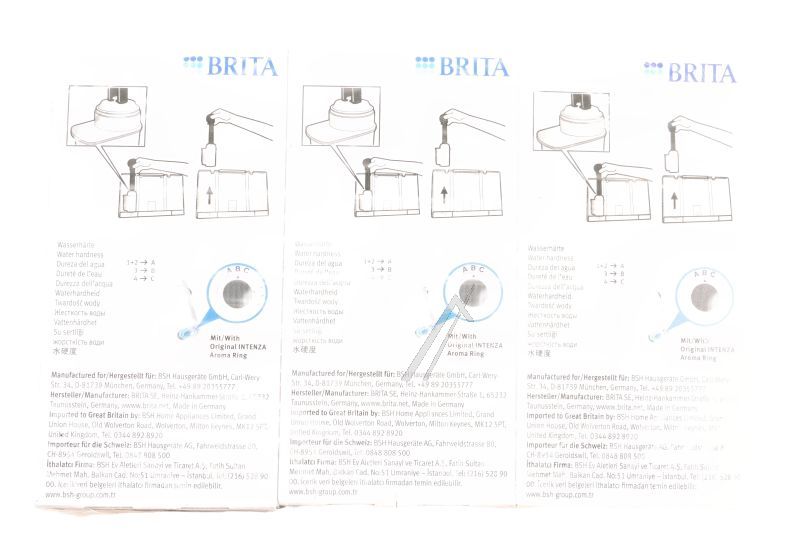 TCZ7003 17008836 WASSERFILTER WASSERFILTER BRITA INTENZA FÜR KAFFEEVOLLAUTOMATEN INHALT: 3X WASSERFILTER