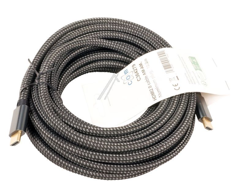 HDMI-KABEL MIT ALUMINIUMSTECKER UND BAUMWOLLGEFLECHT, 4K*2K@60HZ, 10M