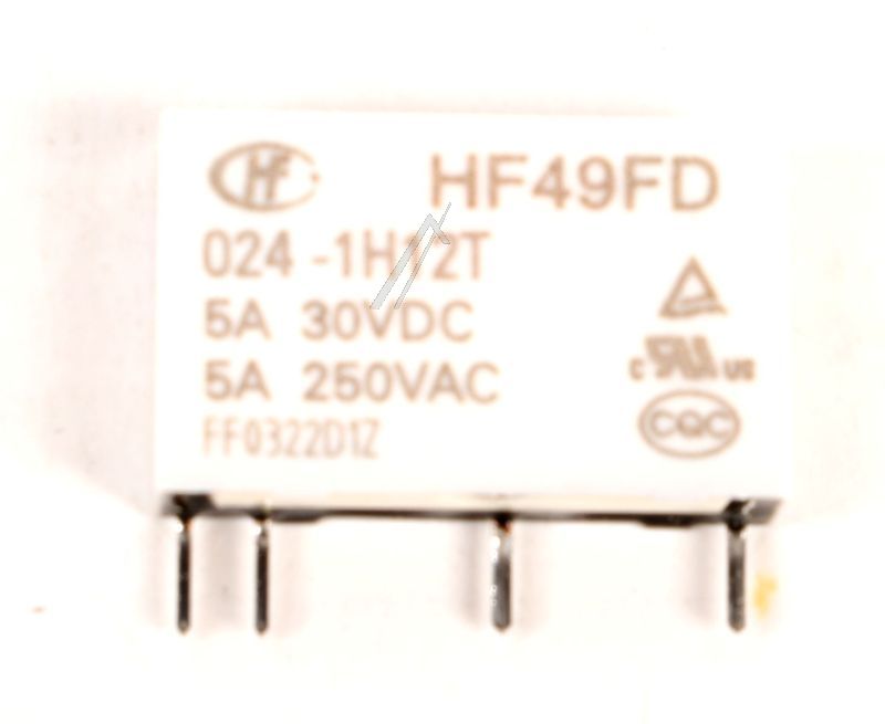 24VDC 5A-250VAC HF49FD/024-1H12F RELAIS, 1 SCHLIESSER