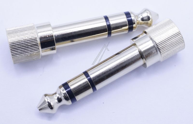 65983 ADAPTER 6,35MM KLINKENSTECKER > 3,5MM KLINKENBUCHSE, 3-POLIG, METALL, VERSCHRAUBBAR, 2 STÜCK