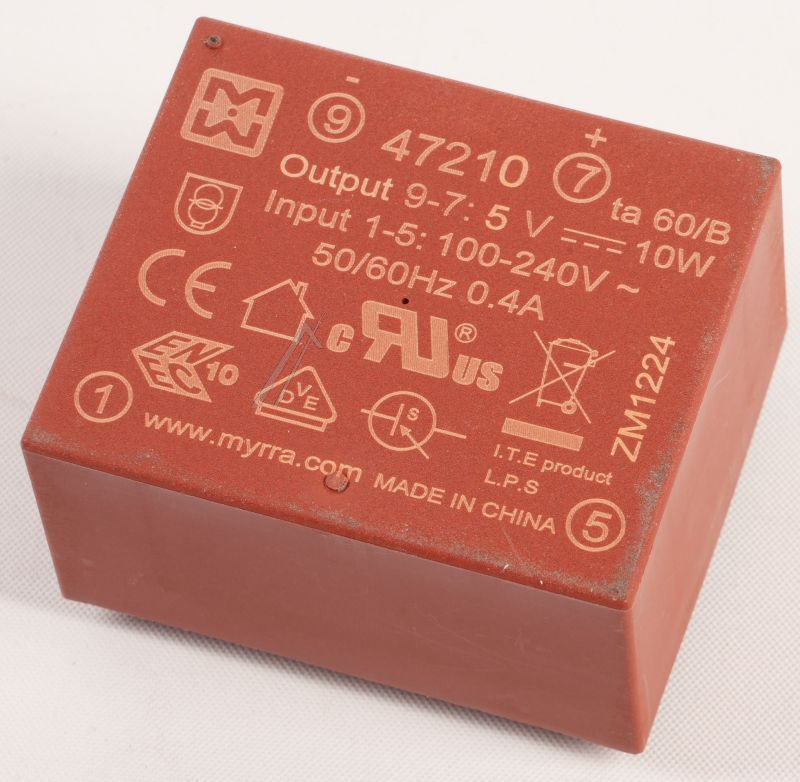 48,0X40,0X26,0MM 47210 PRINT-NETZTEIL EI48, 5VDC, 10W